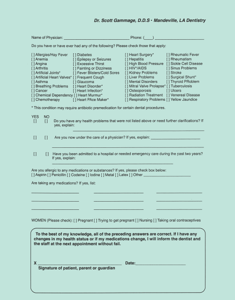 patient forms